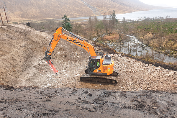 An image showing one of the diggers available for plant hire.